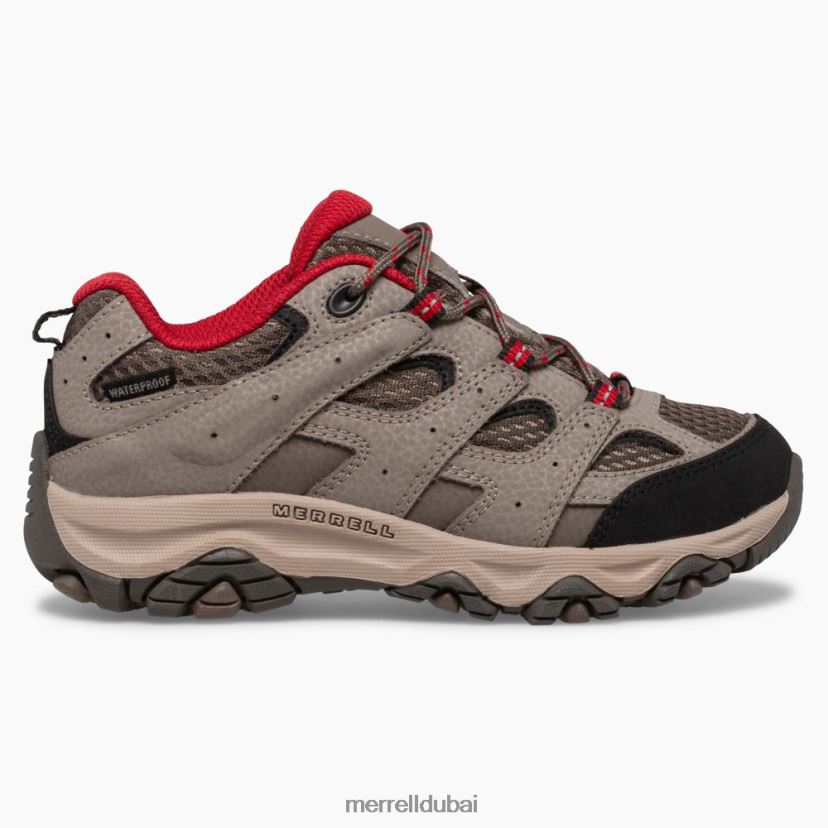 Merrell حذاء موآب 3 الرياضي برباط منخفض ومقاوم للماء (mk265705) Z2ZJ821478 صخرة حمراء