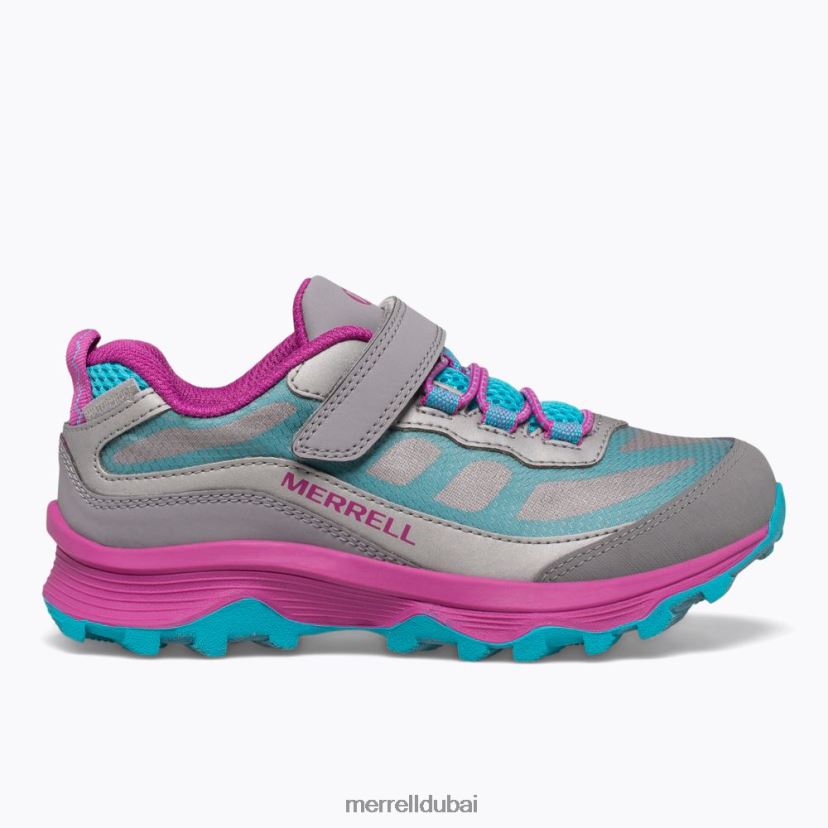 Merrell مكيف موآب منخفض السرعة ومقاوم للماء (mk165211) Z2ZJ821362 رمادي/فضي/فيروزي