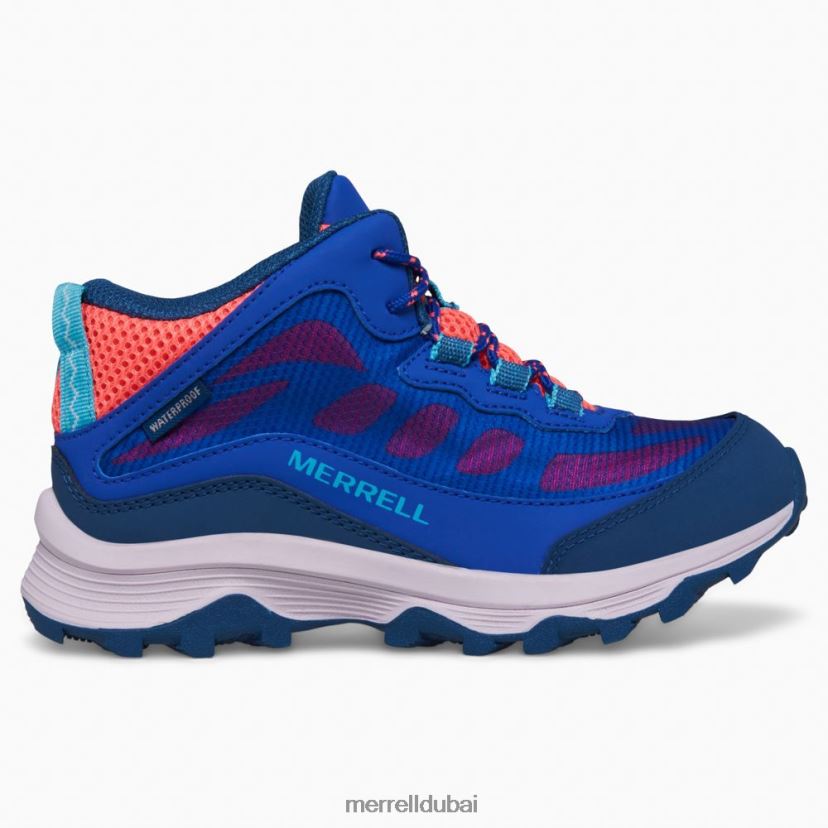 Merrell موآب سبيد ميد مقاوم للماء (mk166990) Z2ZJ821379 أزرق/توت/ترك