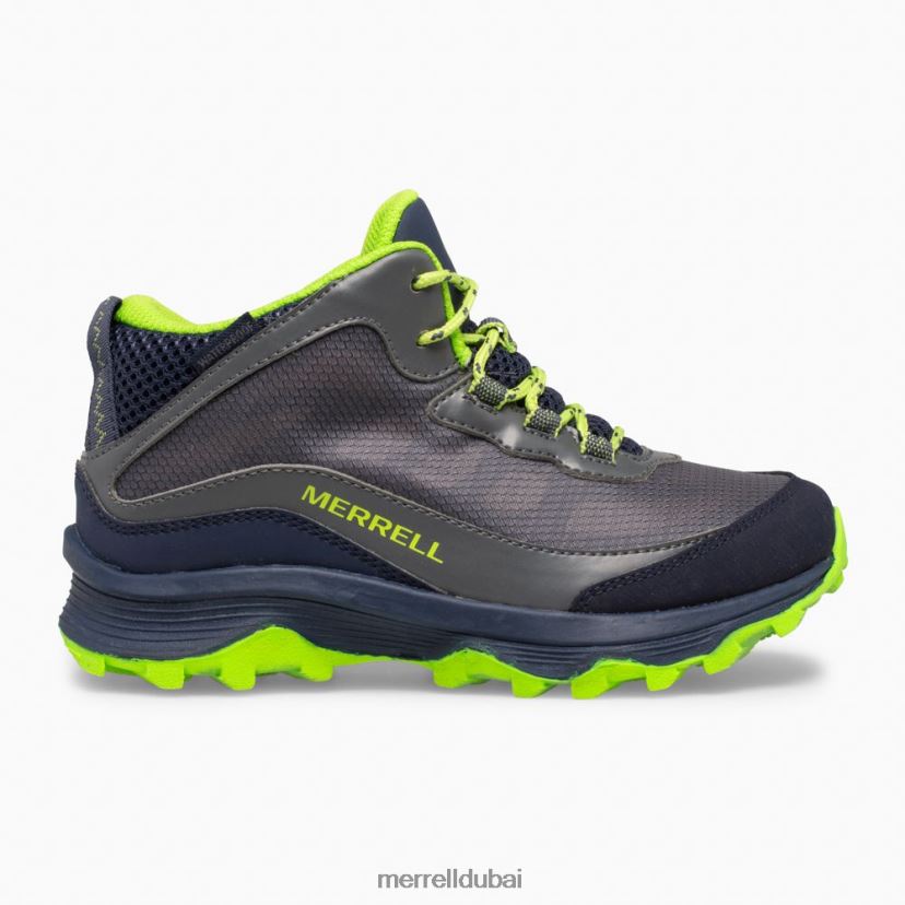 Merrell موآب سبيد ميد مقاوم للماء (mk265212) Z2ZJ821383 كحلي/رمادي/ليموني
