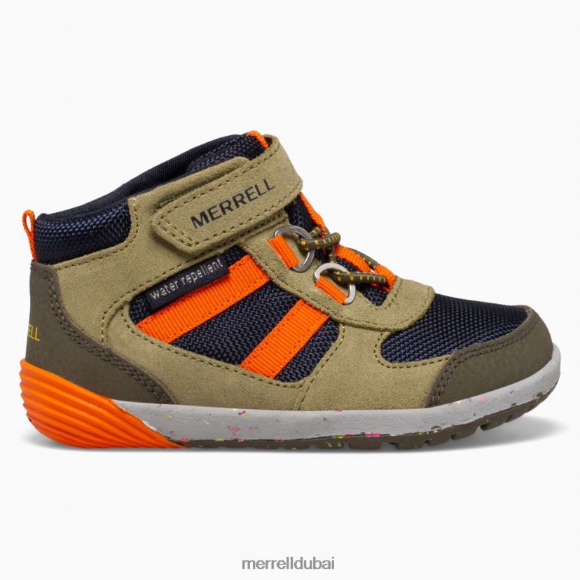 Merrell بير ستيس ريدج جونيور هايكر (ml266269) Z2ZJ821457 زيتوني/كحلي/برتقالي