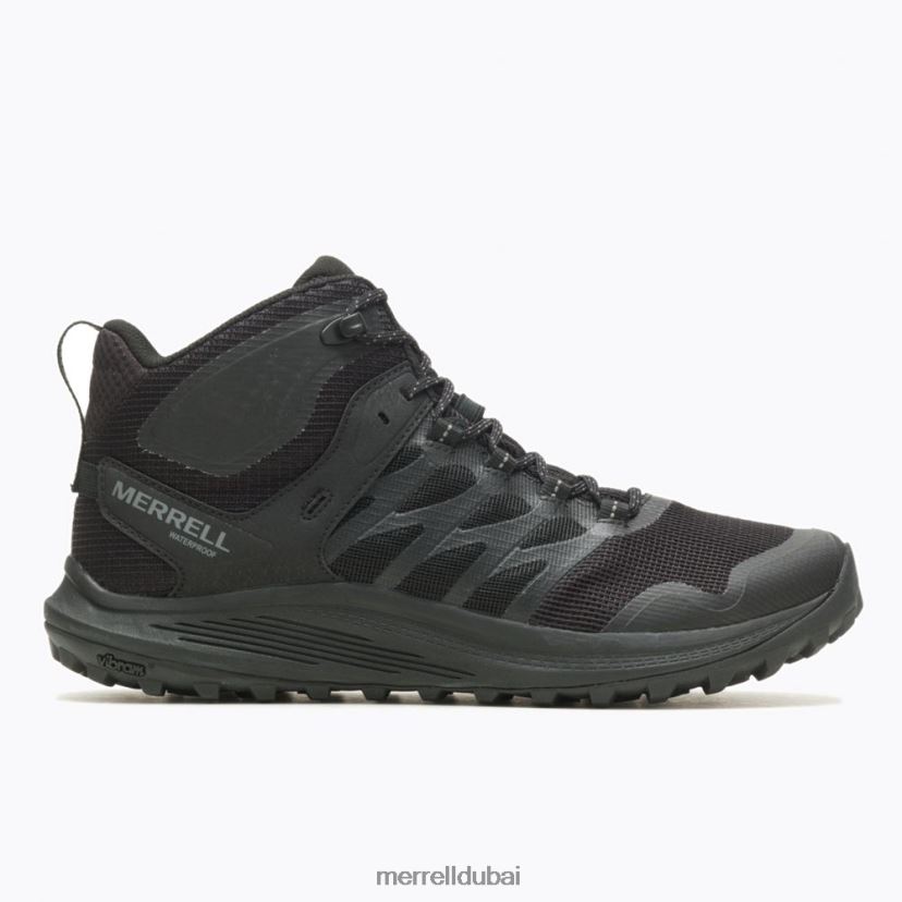 Merrell حذاء نوفا 3 ميد تكتيكي مقاوم للماء (j005049) Z2ZJ82381 أسود/فحمي