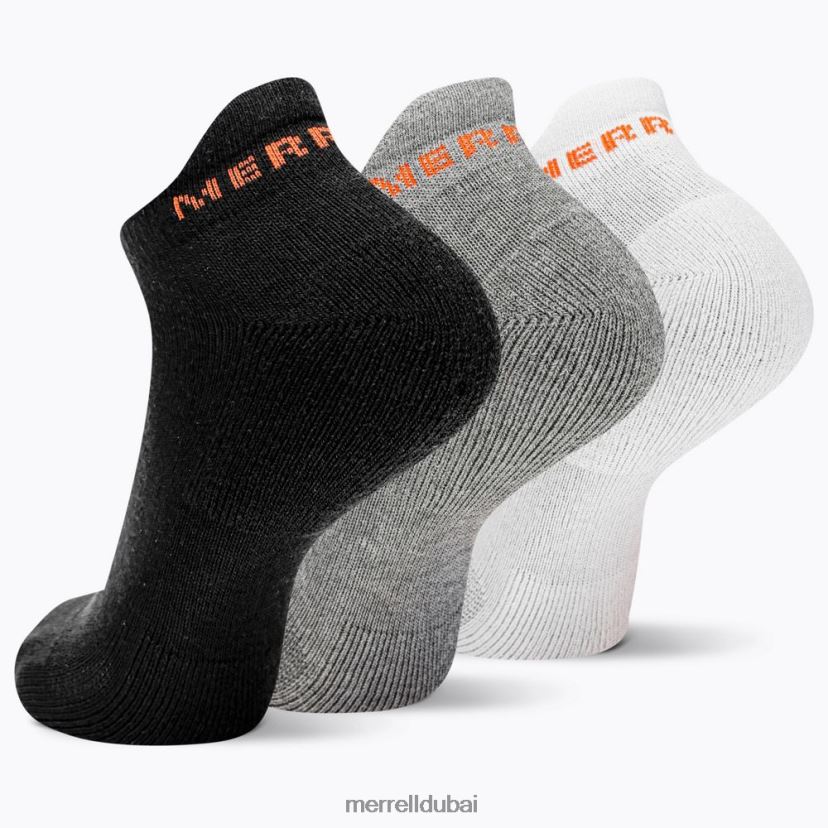 Merrell مجموعة من 3 جوارب قطنية ذات قصة منخفضة (jsf26528-001) Z2ZJ82274 أسود متنوع