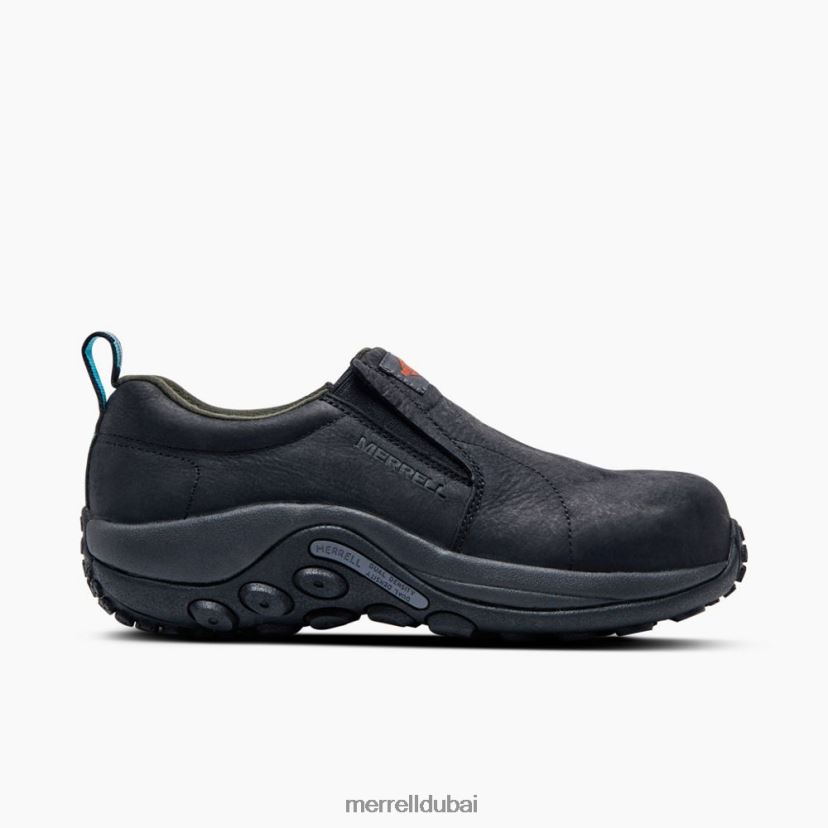 Merrell حذاء عمل جانجل موك ليذر كومب بمقدمة قدم (J099302) Z2ZJ821062 أسود