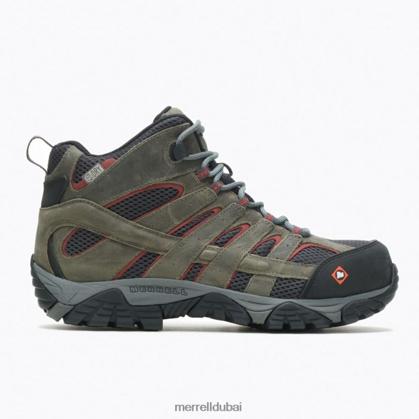 Merrell حذاء عمل مواب فيرتكس متوسط ​​مقاوم للماء ومقدمة عريضة بعرض عريض (J11515W) Z2ZJ82620 بيوتر