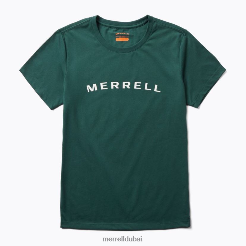Merrell تيشيرت بأكمام قصيرة تحمل شعار Wordmark (jws26368-325) Z2ZJ821299 طحلب البحر