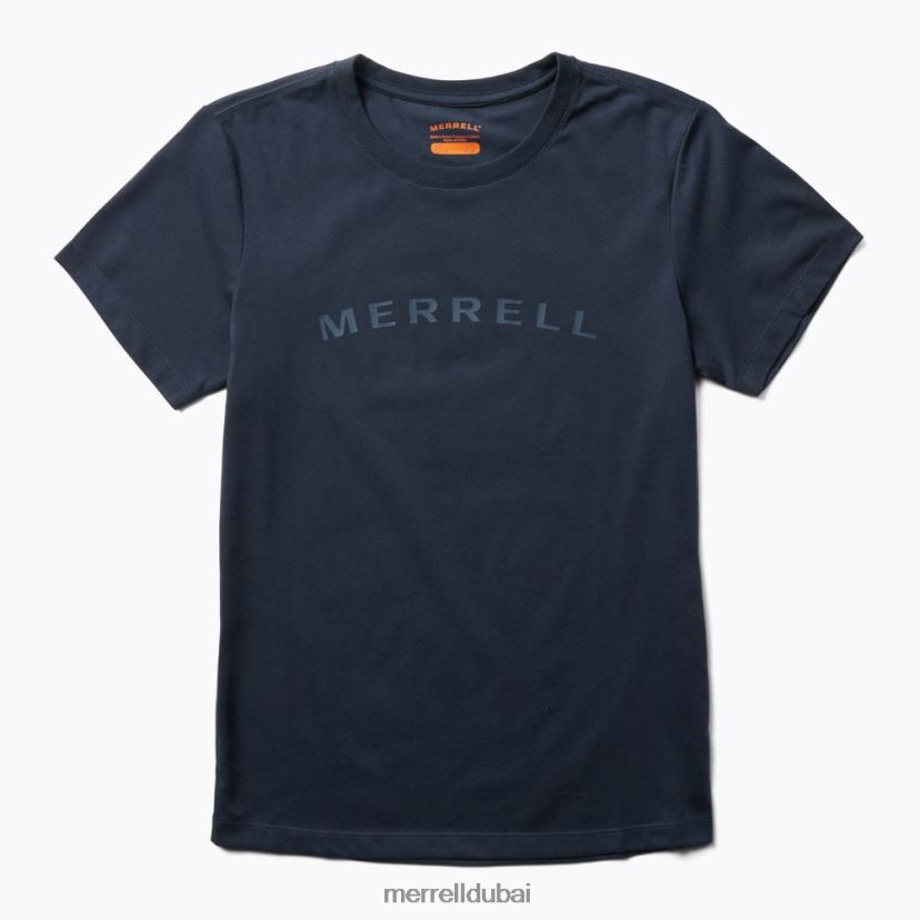 Merrell تيشيرت بأكمام قصيرة تحمل شعار Wordmark (jws26368-353) Z2ZJ821302 القوات البحرية