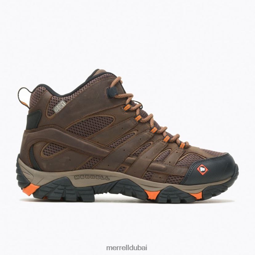 Merrell حذاء العمل مواب فيرتكس ميد المقاوم للماء بعرض عريض (j31239w) Z2ZJ82389 فخار